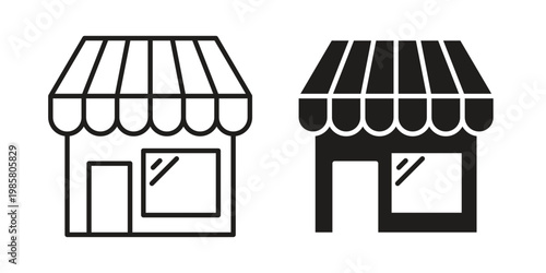 Restaurant icon design, logo, app, template set. Black icons