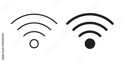 Signals icon design, logo, app, template set. Black icons