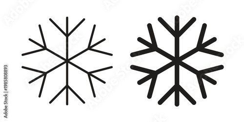 Snow icon design, logo, app, template set. Black icons