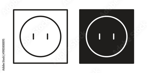 Socket icon design, logo, app, template set. Black icons