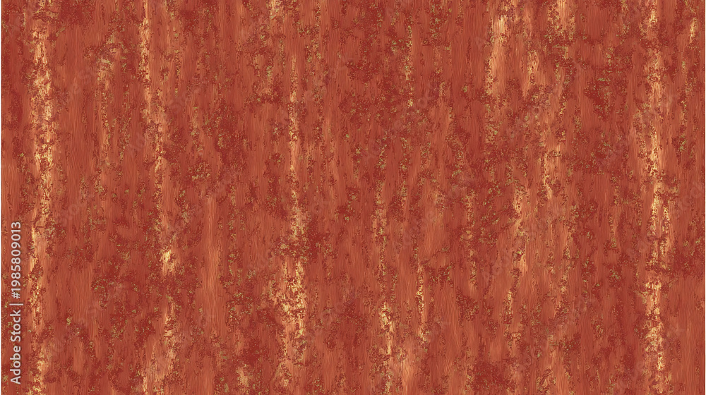Fototapeta premium A red background with wood grain and a brownish orange color