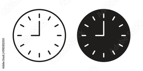 Time icon design, logo, app, template set. Black icons