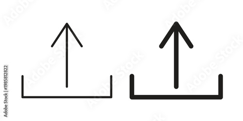 Upload icon design, logo, app, template set. Black icons