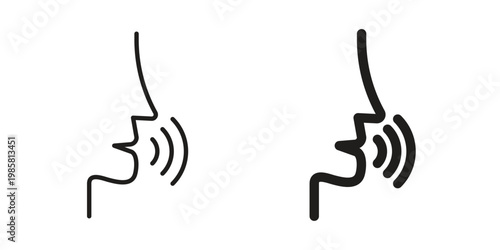 Voice icon design, logo, app, template set. Black icons