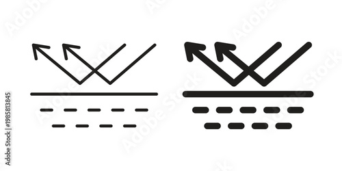 Waterproof icon design, logo, app, template set. Black icons