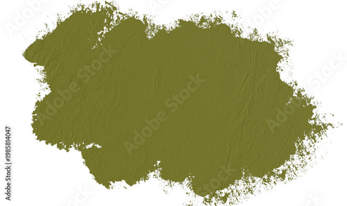 Φωτογραφία A smudge of muted green paint on a white background