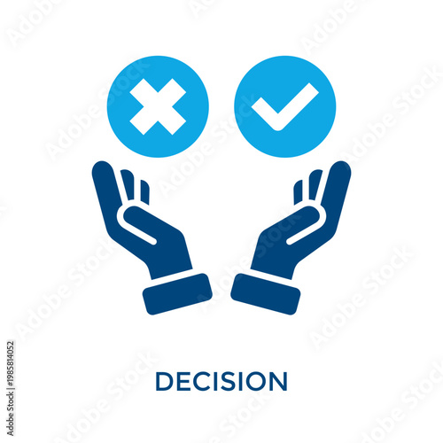 Decision Icon Dual Tone Style. Vector Illustration For Graphic Design