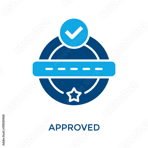 Approved Icon Dual Tone Style. Vector Illustration For Graphic Design