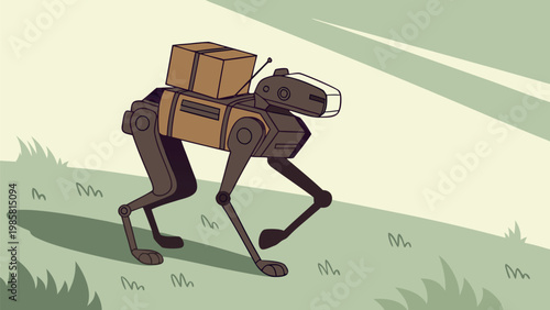 Robotic animal collection featuring mechanical dog, cat, insect, and bird, concept of artificial intelligence and futuristic technology.