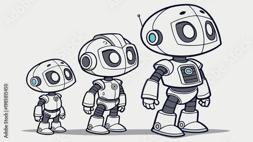 Robotic animal collection featuring mechanical dog, cat, insect, and bird, concept of artificial intelligence and futuristic technology.