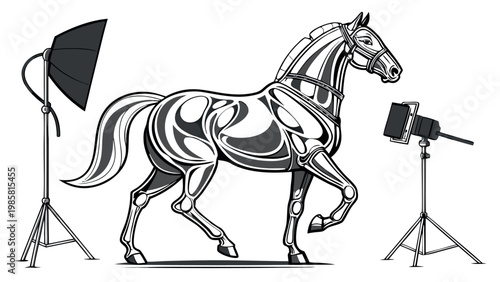 Robotic animal collection featuring mechanical dog, cat, insect, and bird, concept of artificial intelligence and futuristic technology.