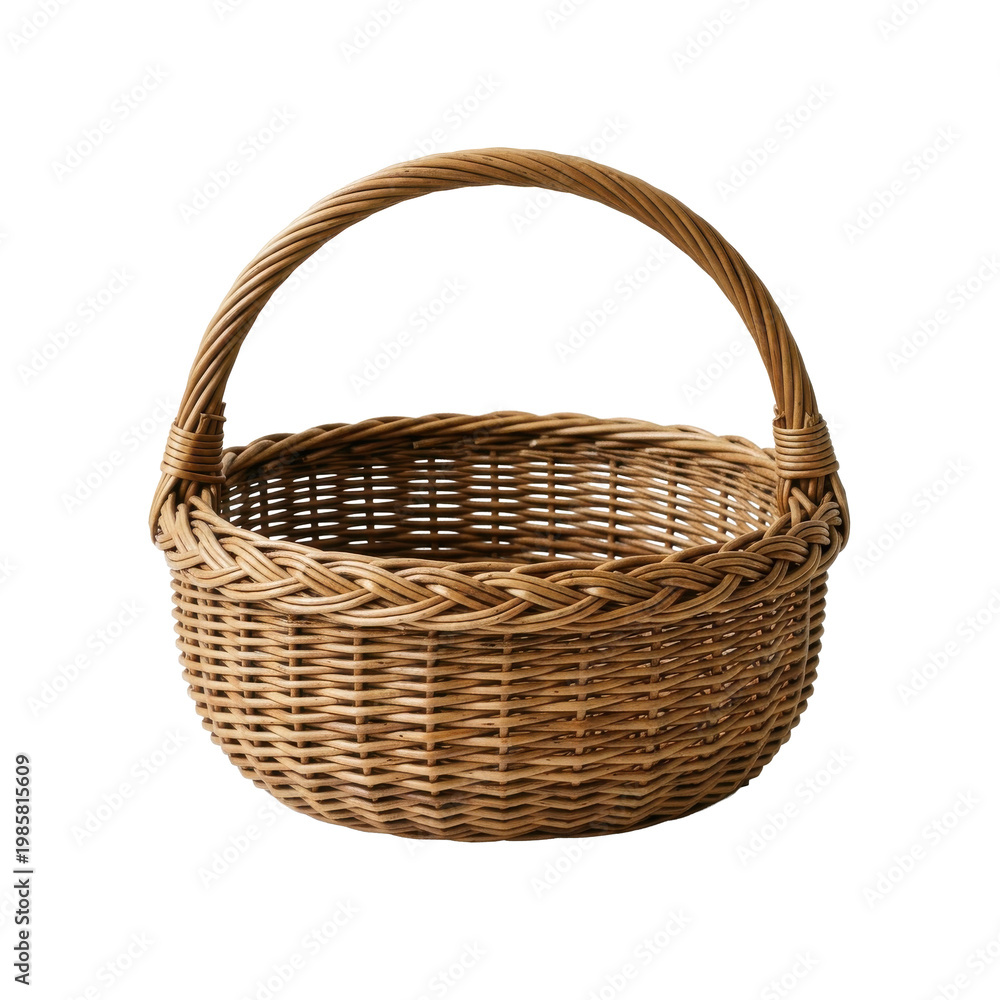 Obraz premium Wicker basket with handle