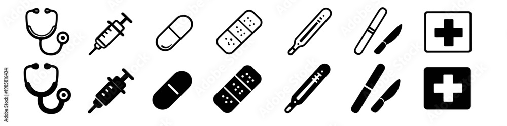 Obraz premium Medical Icons Collection