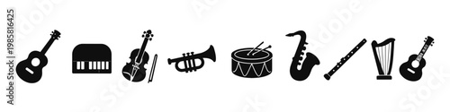Collection of Musical Instruments Icons