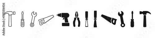 Collection of Hand Tools Icons