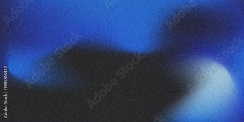 Abstract blue neon gradient flow with soft glowing light shapes on dark background, futuristic fluid motion backdrop for modern digital design, minimal artistic composition and technology visuals