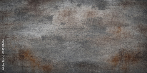 A dark and aged vintage paper texture with a grungy concrete surface pattern creates a rough gray backdrop for a blank frame design