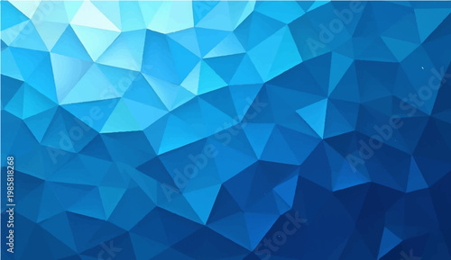 Geometric abstract art that evokes the tranquility of the ocean. The gradient shades of blue offer a harmonious composition, reminiscent of a vibrant seascape.