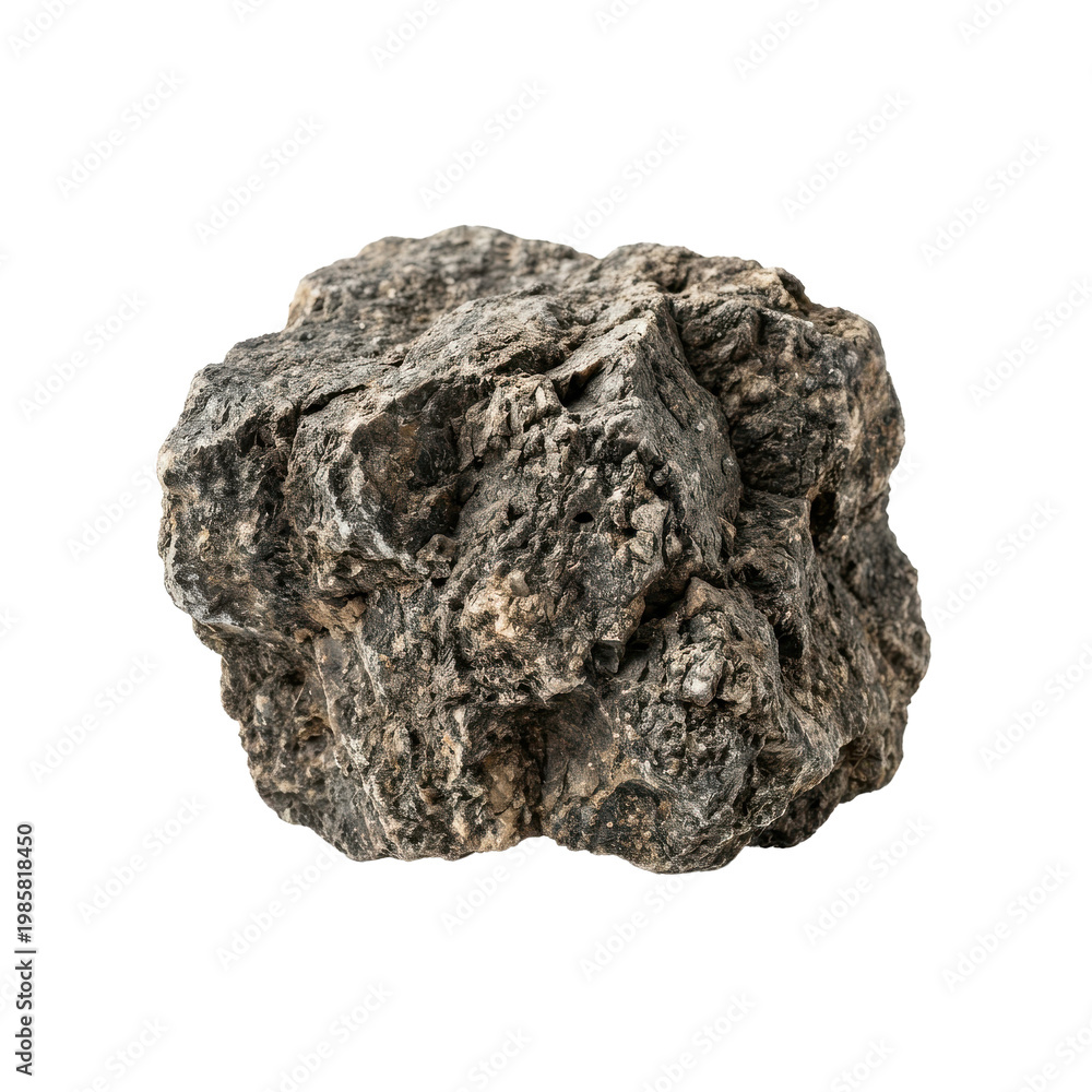 Obraz premium Rough grey rock, textured surface, mineral, natural