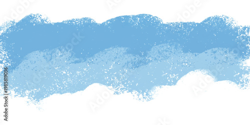 Abstract blue watercolor brush stroke background resembling fluffy clouds vector illustration