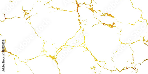 White marble texture with elegant golden veins kintsugi background vector illustration