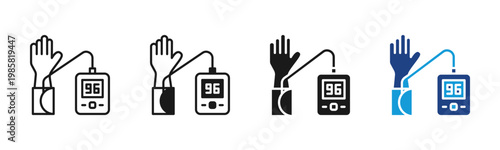Blood Pressure icon set multiple style collection