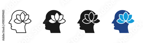 Stress Relief icon set multiple style collection