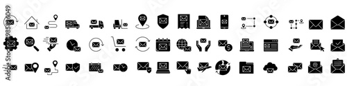 Mail icon vector set. Letter Illustration sign collection. Mail delivery symbol. Mailing list logo.