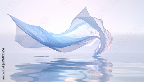 Translucent Layered Sheets with Soft Reflections – Dreamy Emotional Texture Background