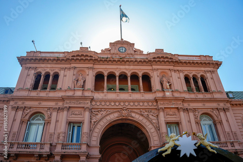 christmas decoration nativity outside buenos aires casa rosada presidential palace