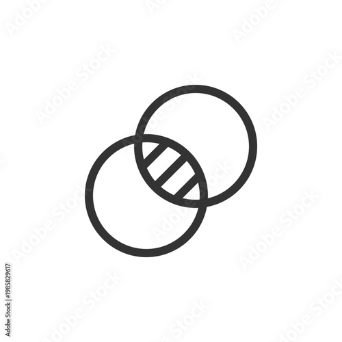 Double exposure pixel perfect linear ui icon. Combine two images at one. Photography editor. GUI, UX design. Outline isolated user interface element for app and web. Editable stroke. Arial font used