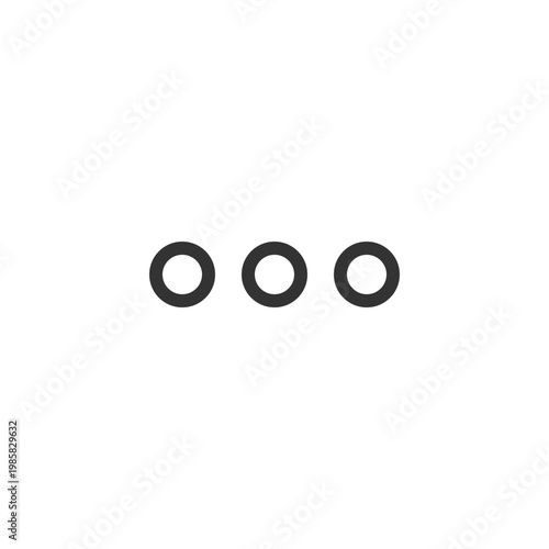 Ellipsis pixel perfect linear ui icon. Computer system menu. List of options and commands. GUI, UX design. Outline isolated user interface element for app and web. Editable stroke. Arial font used