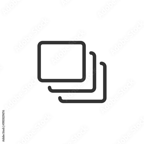 Series of layers pixel perfect linear ui icon. Digital image editing. Sequence of shots. GUI, UX design. Outline isolated user interface element for app and web. Editable stroke. Arial font used