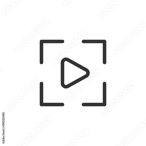Video mode pixel perfect linear ui icon. Digital camera function. Electronic visual format. GUI, UX design. Outline isolated user interface element for app and web. Editable stroke. Arial font used