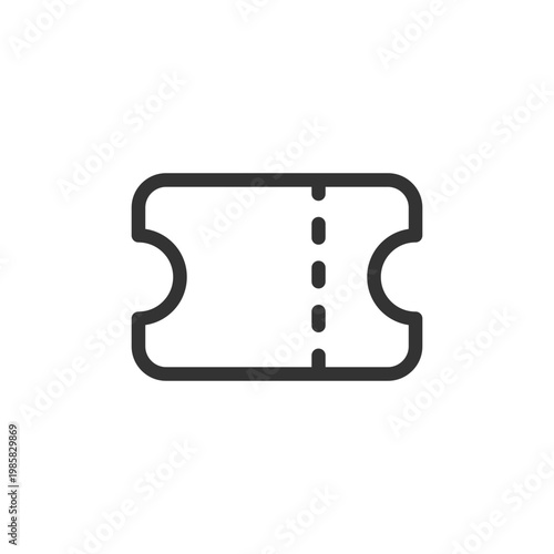 Coupon pixel perfect linear ui icon. Customer loyalty status. Discount code. Online store. GUI, UX design. Outline isolated user interface element for app and web. Editable stroke. Arial font used