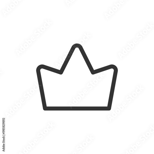 Crown pixel perfect linear ui icon. Trusted seller. Trending product. Top ecommerce store. GUI, UX design. Outline isolated user interface element for app and web. Editable stroke. Arial font used