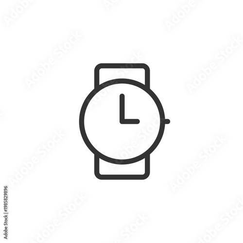 Wristwatch pixel perfect linear ui icon. Buying watches. Jewelry store. Online marketplace. GUI, UX design. Outline isolated user interface element for app and web. Editable stroke. Arial font used