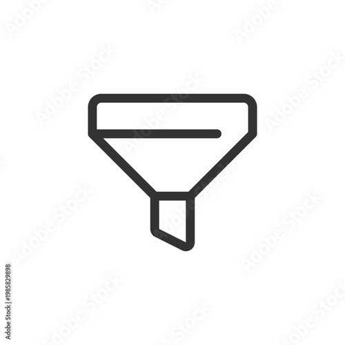 Funnel pixel perfect linear ui icon. Customer journey. Making purchase. Online marketplace. GUI, UX design. Outline isolated user interface element for app and web. Editable stroke. Arial font used
