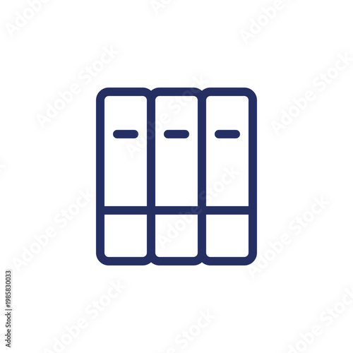 Organize bookshelf pixel perfect linear ui icon. Book collection. Grouping books together. GUI, UX design. Outline isolated user interface element for app and web. Editable stroke. Arial font used