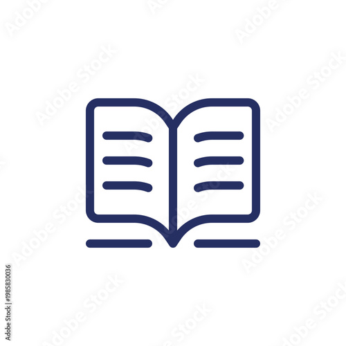 Public library pixel perfect linear ui icon. Assignment writing. Doing homework. Finding info. GUI, UX design. Outline isolated user interface element for app and web. Editable stroke. Arial font used