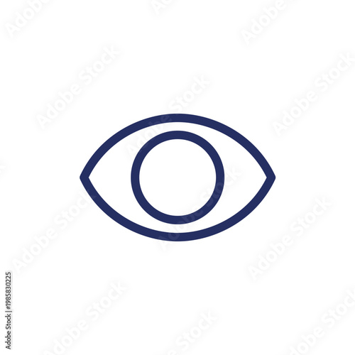 Eye pixel perfect linear ui icon. Part of human body. Organ of perception. Visual system. GUI, UX design. Outline isolated user interface element for app and web. Editable stroke. Arial font used
