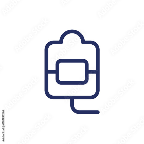 Blood transfusion pixel perfect linear ui icon. Medical procedure. Blood and plasma donation. GUI, UX design. Outline isolated user interface element for app and web. Editable stroke. Arial font used