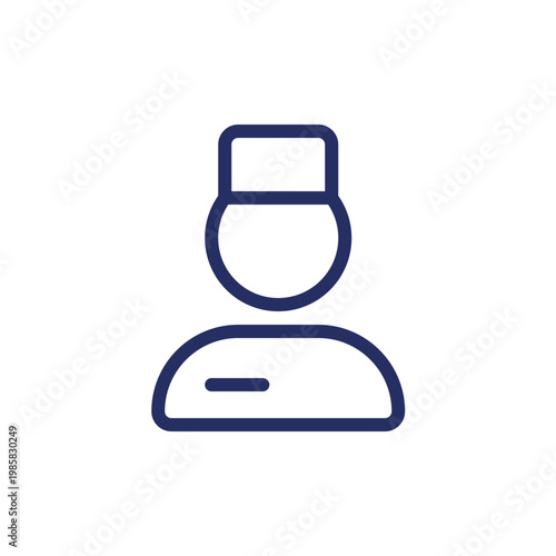 Doctor pixel perfect linear ui icon. Physician and medic. Qualified professional. Healthcare. GUI, UX design. Outline isolated user interface element for app and web. Editable stroke. Arial font used