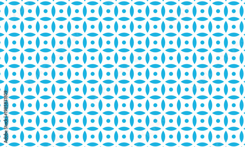 Seamless blue geometric square pattern wallpaper decorative vector texture backdrop design.