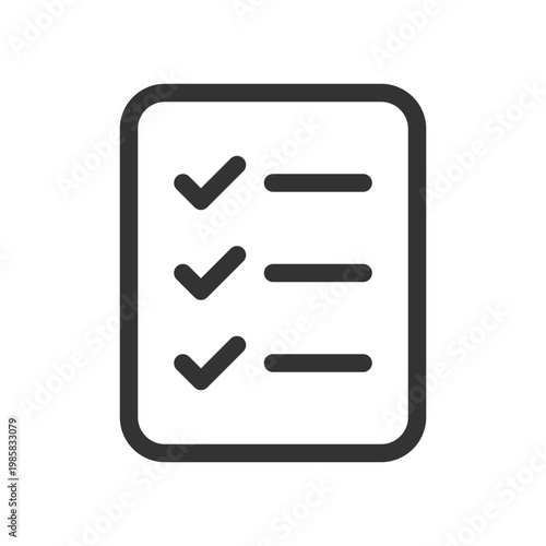 Checklist of completed tasks pixel perfect linear ui icon. Business. Project management. GUI, UX design. Outline isolated user interface element for app and web. Editable stroke. Poppins font used