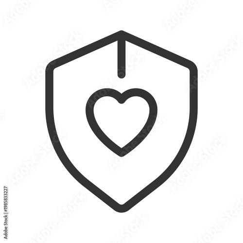 Health insurance pixel perfect linear ui icon. Medical coverage. Healthcare program. GUI, UX design. Outline isolated user interface element for app and web. Editable stroke. Arial font used