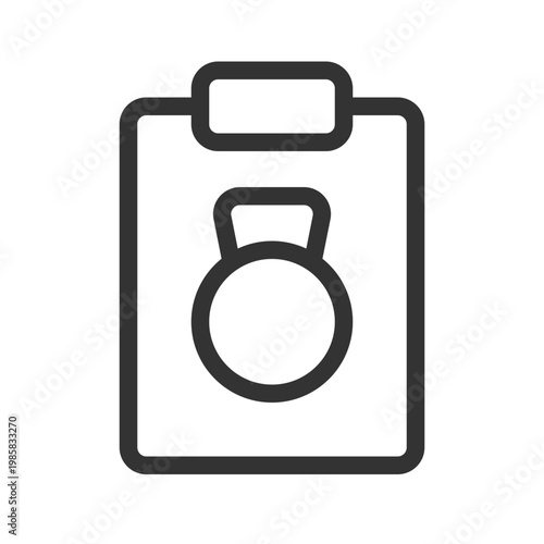 Workout plan pixel perfect linear ui icon. Exercising. Gym practice. Healthy lifestyle. GUI, UX design. Outline isolated user interface element for app and web. Editable stroke. Arial font used