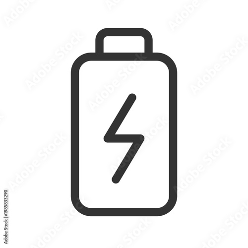 Battery pixel perfect linear ui icon. Accumulator charging. Physical strength. GUI, UX design. Outline isolated user interface element for app and web. Editable stroke. Arial font used