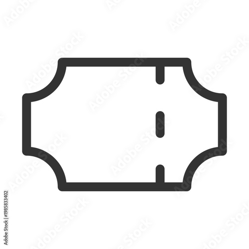 Ticket booking pixel perfect linear ui icon. Voucher for customer. Passenger and event pass. GUI, UX design. Outline isolated user interface element for app and web. Editable stroke. Arial font used