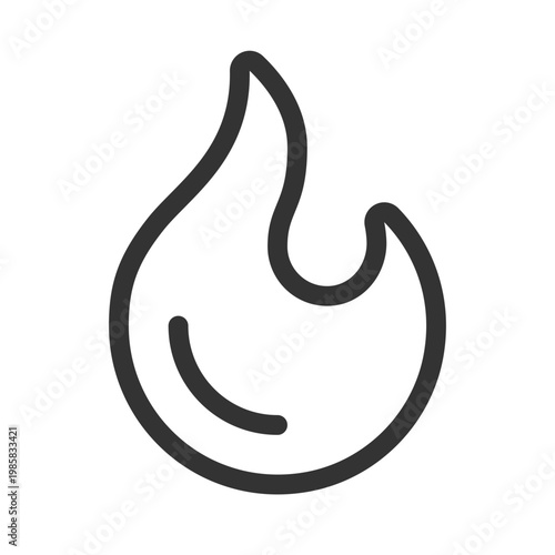 Flame pixel perfect linear ui icon. Hot offer and sale. Popular news. Best translation symbol. GUI, UX design. Outline isolated user interface element for app and web. Editable stroke. Arial font used